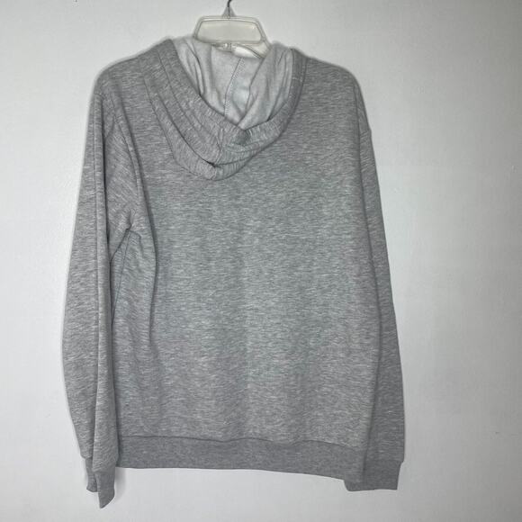 Disney Minnie Mouse Hoodie XL Gray Floral Bow Pullover Sweatshirt NEW Cute - Picture 4 of 6